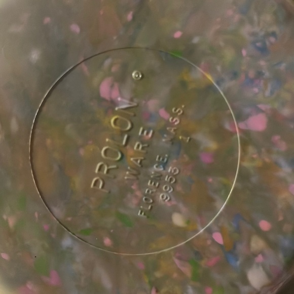 2 Vintage Prolon Ware Melamine School Cafeteria Lunch Trays Green Confetti - Picture 4 of 6